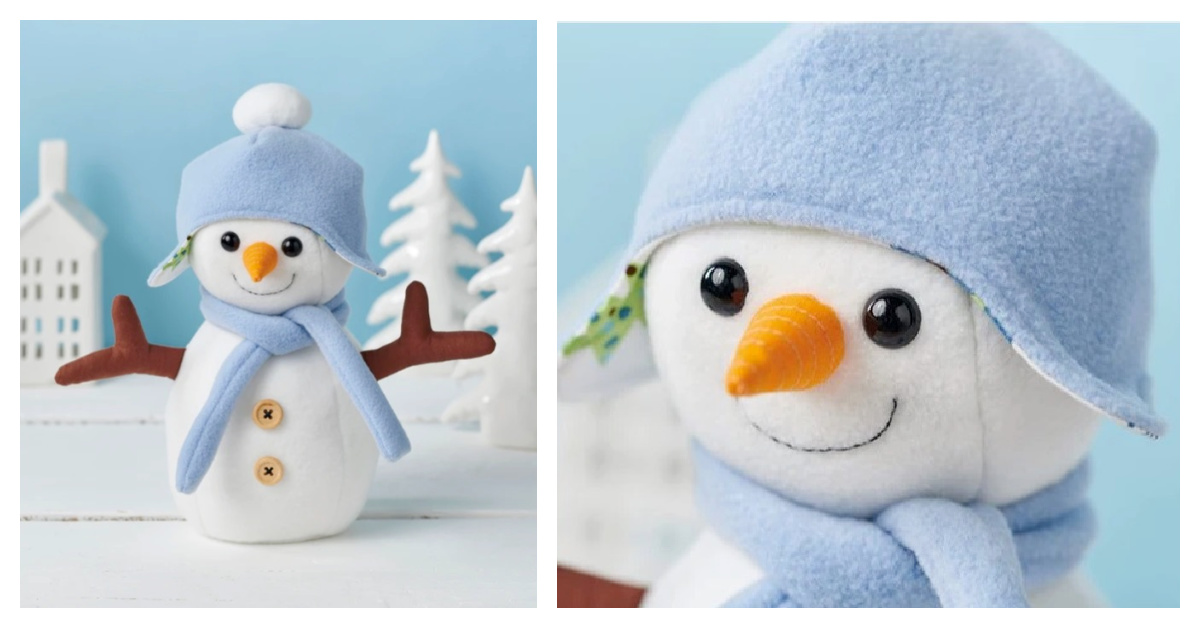 Adorable Mini Snowman Softie - Free Pattern and Tutorial