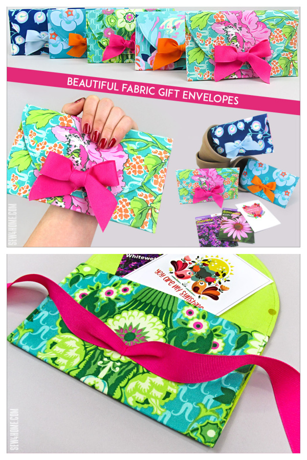 Fabric Gift Envelopes Free Sewing Pattern