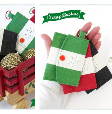 Key Ring Gift Card Cases Free Sewing Pattern