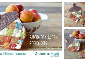 Patchwork Acorn Potholder Free Sewing Pattern