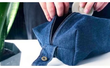 Recycled Denim Jeans Bag Free Sewing Pattern