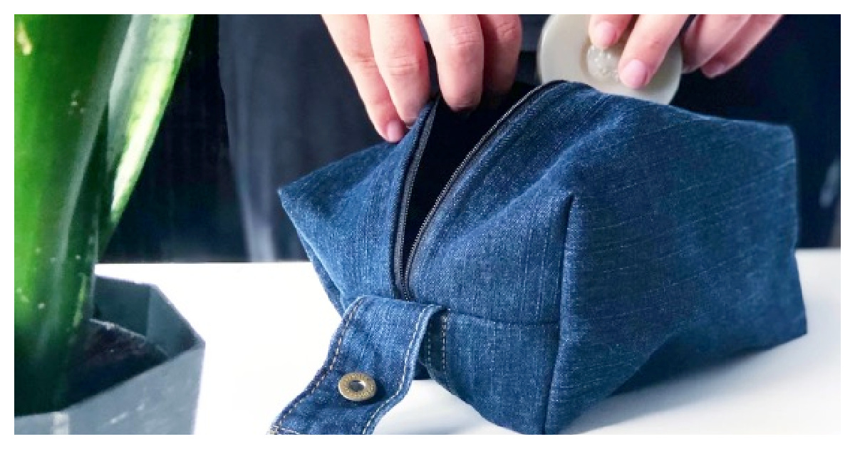 Recycled Denim Jeans Bag Free Sewing Pattern f