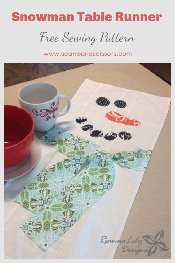 Snowman Table Runner Free Sewing Pattern