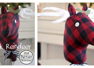 Stick Reindeer Free Sewing Pattern