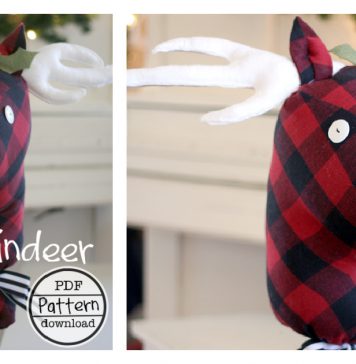 Stick Reindeer Free Sewing Pattern