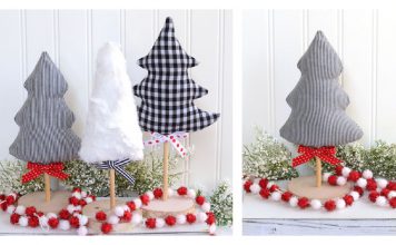 Tabletop Fabric Christmas Trees Free Sewing Pattern