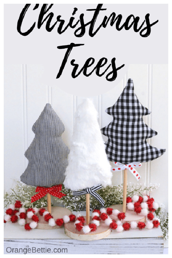 Tabletop Fabric Christmas Trees Free Sewing Pattern 