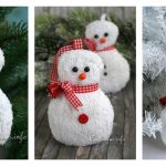 Washcloth Snowman Free Sewing Pattern