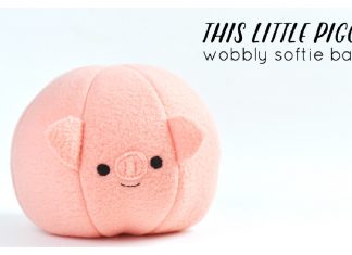 Little Piggy Wobbly Softie Ball Free Sewing Pattern