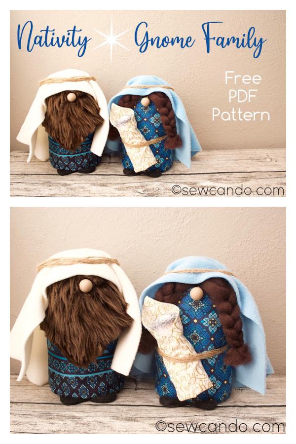Nativity Gnome Family Free Sewing Pattern