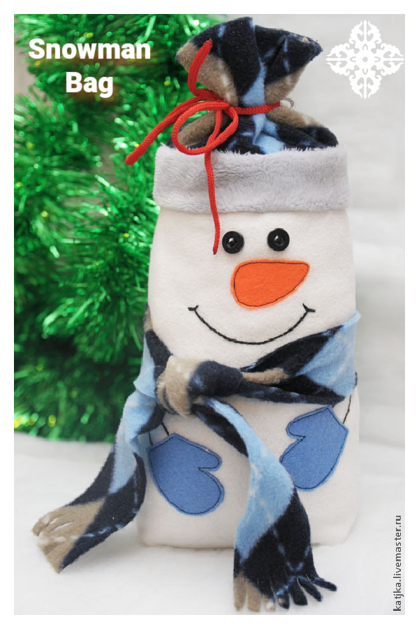 Snowman Bag Free Sewing Pattern