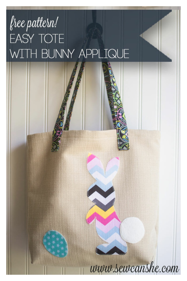 Bunny Applique and Tote Bag Free Sewing Pattern