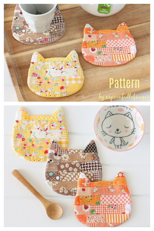 Cat Coaster Sewing Pattern
