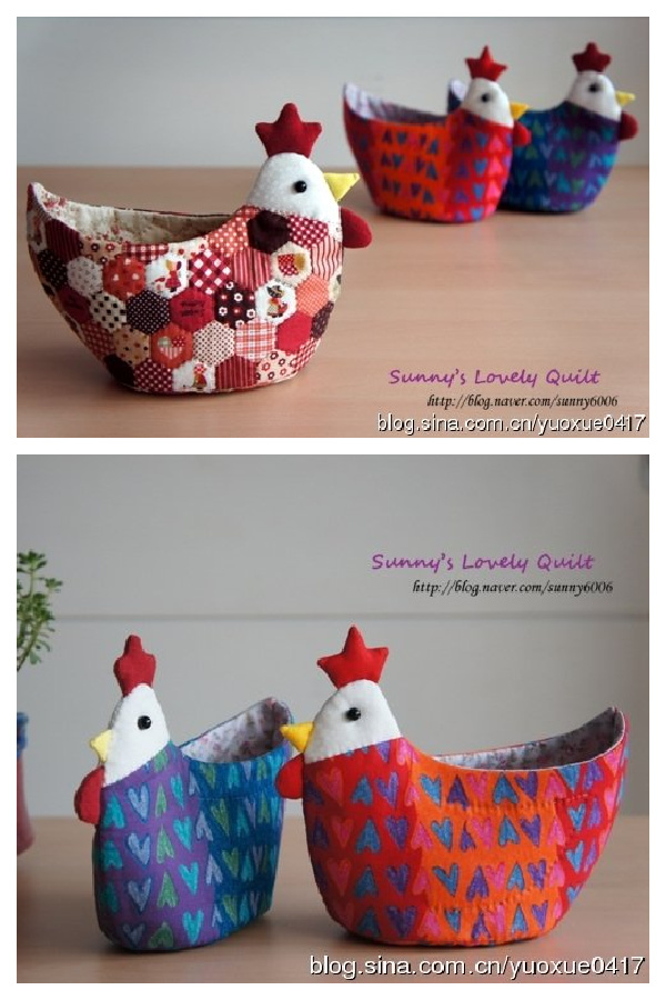 Chicken Basket Free Sewing Pattern