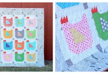 Chicken Quilt Squares Free Sewing Pattern