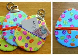 Easter Egg Zippy Pouch Free Sewing Pattern