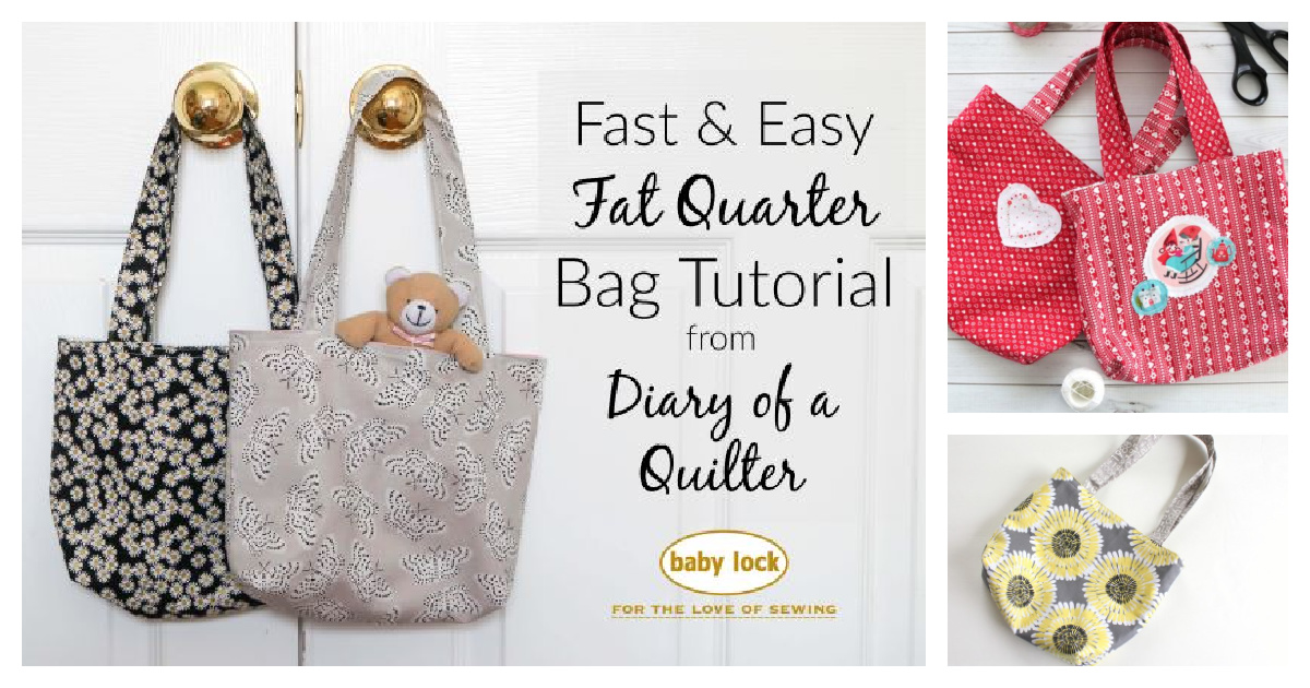 Easy Fat Quarter Bag Free Sewing Pattern