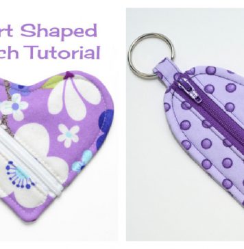Heart Shaped Pouch Free Sewing Pattern
