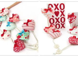 Hearts on a String Sachets Free Sewing Pattern