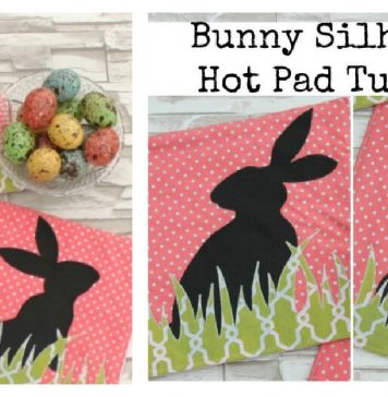 Bunny Silhouette Hot Pad Free Sewing Pattern
