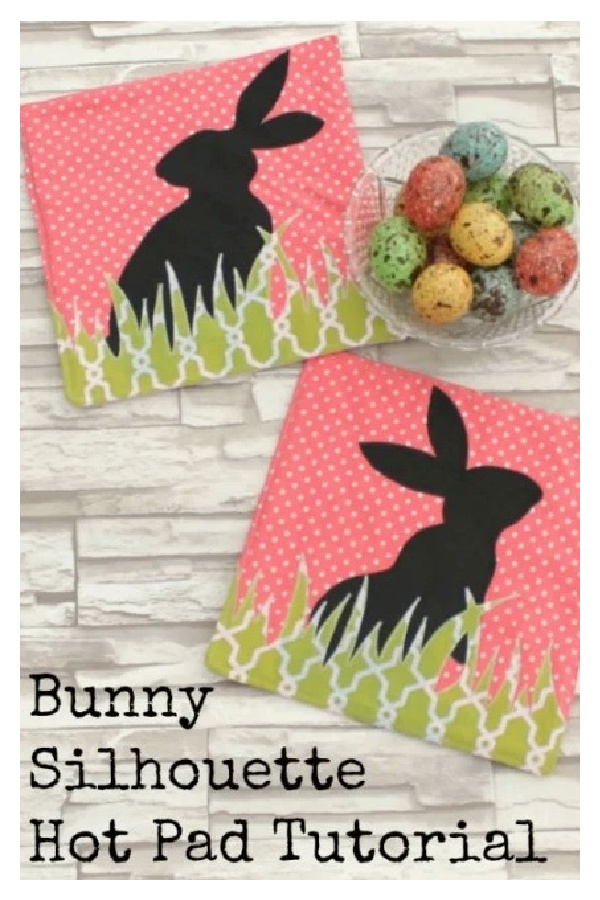 Bunny Silhouette Hot Pad Free Sewing Pattern 