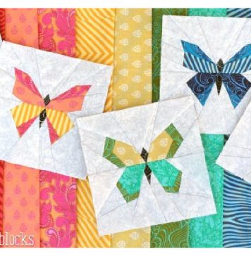 Butterfly Charm Block Paper Piecing Free Sewing Pattern