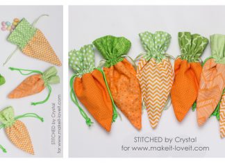 Carrot Treat Bag Free Sewing Pattern