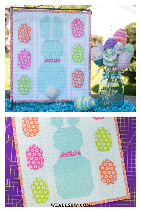 Easter Bunny Mini Quilt Free Sewing Pattern