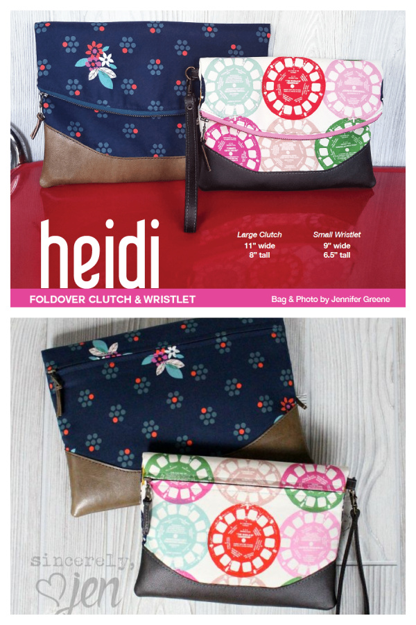 Heidi Foldover Clutch & Wristlet Free Sewing Pattern