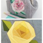 Rose Foundation Paper Piecing Sewing Pattern