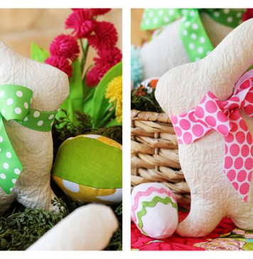 Stuffed Easter Bunny Free Sewing Pattern