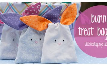 Bunny Treat Bags Free Sewing Pattern