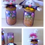 Easter Bunny Mason Jar Toppers Free Sewing Pattern