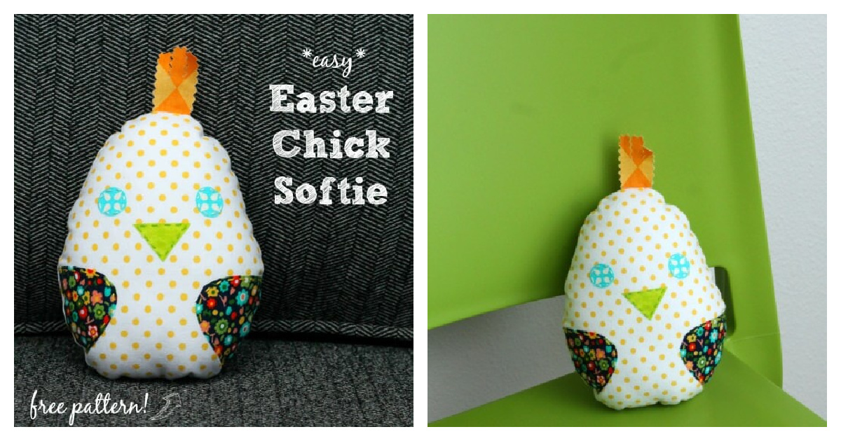 Easter Chick Softie Free Sewing Pattern