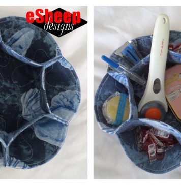 Multi Compartment Round Organizer Tray Free Sewing Pattern