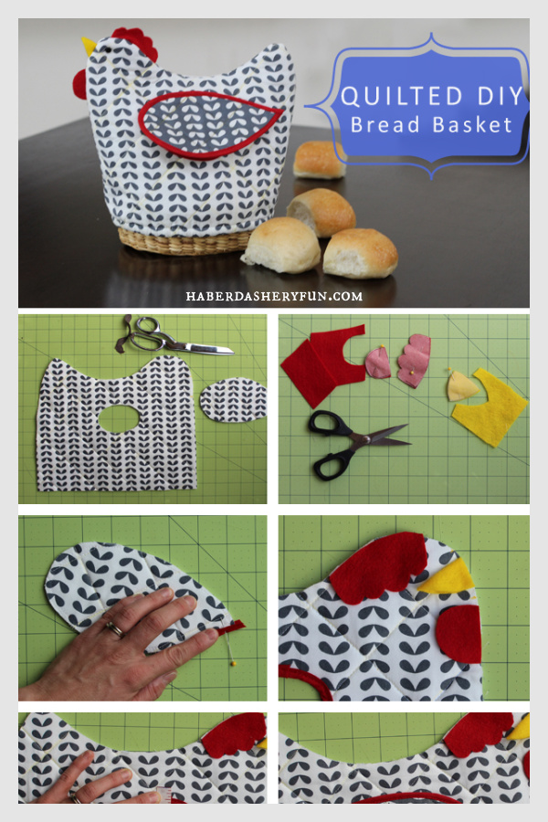 Quilted Holiday Bread Basket Cover Free Sewing Pattern