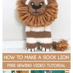 Sock Lion Free Sewing Pattern and Video Tutorial
