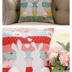 Spring Bunnies in Love Pillow Free Sewing Pattern