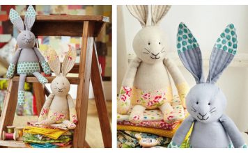 Stuffed Bunny Toy Free Sewing Pattern