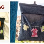 Denim Peg Bag Free Sewing Pattern
