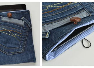 Denim Tablet Case Free Sewing Pattern