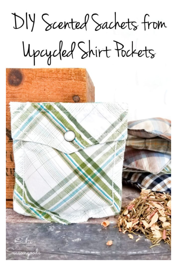 Drawer Sachets from Shirt Pockets Free Sewing Pattern