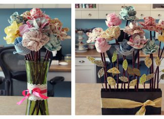 Long Stemmed Fabric Flowers Free Sewing Pattern