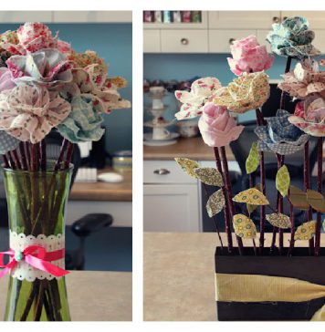 Long Stemmed Fabric Flowers Free Sewing Pattern