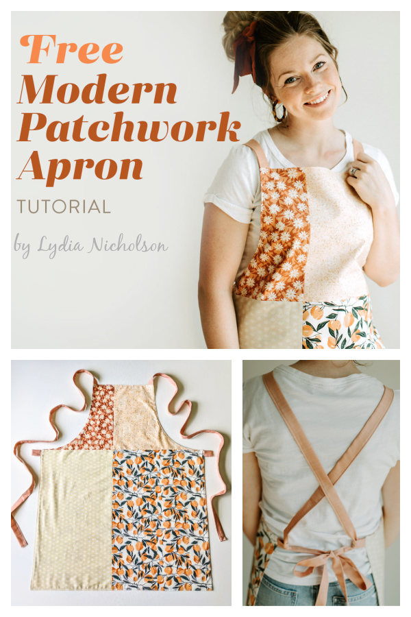 Modern Patchwork Apron Free Sewing Pattern