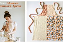 Modern Patchwork Apron Free Sewing Pattern