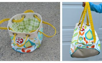 Convertible Bucket Bag Free Sewing Pattern