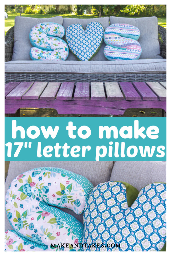 DIY Letter Pillow Free Sewing Pattern
