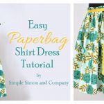 Easy Paper Bag Shirt Dress Free Sewing Pattern