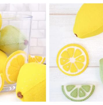 Felt Lemon and Lime Free Sewing Pattern